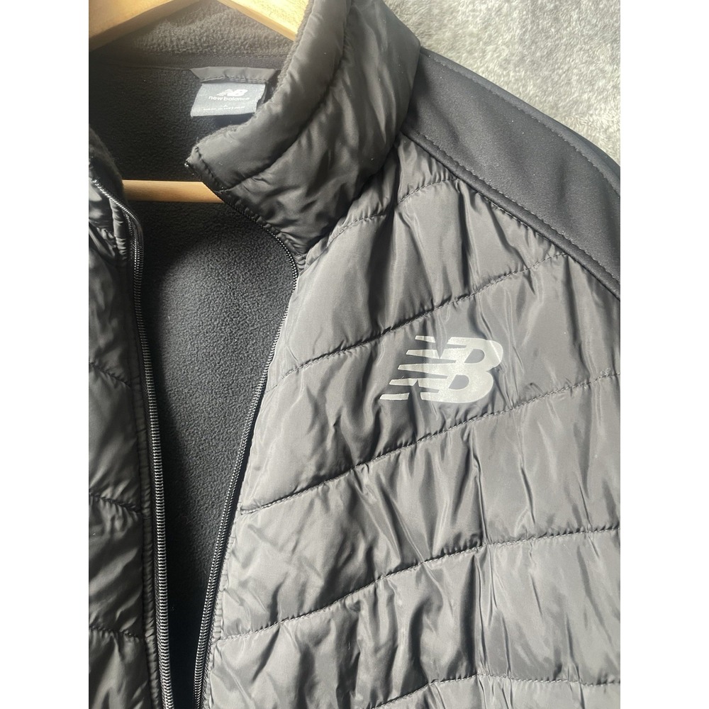 New Balance Womens Black Collar Jacket size Large - Picture 2 of 6
